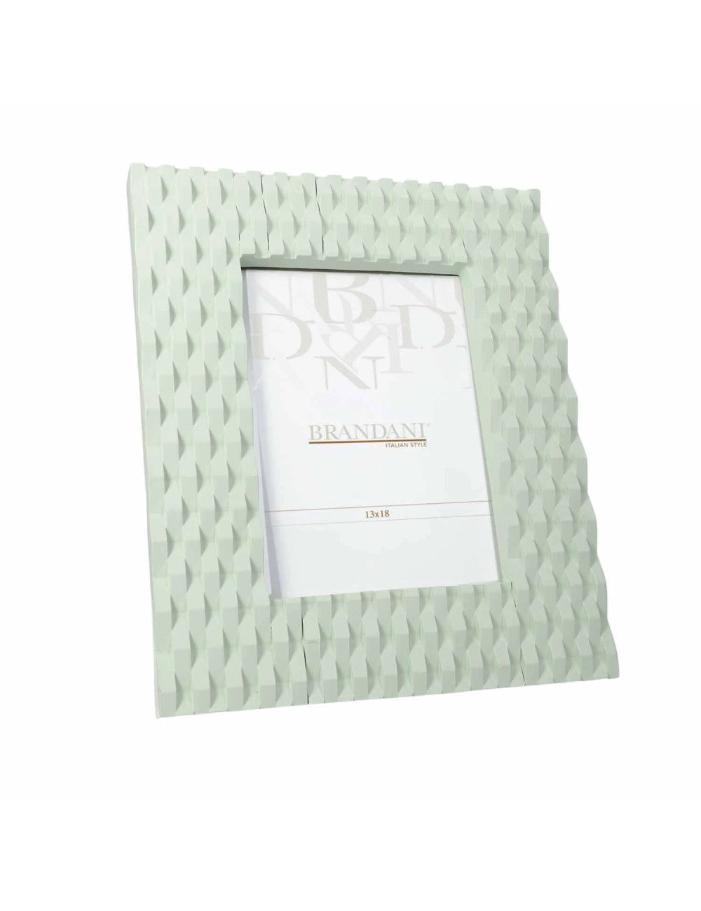Portafoto Glam verde acqua int. 13x18 in poliresina Brandani