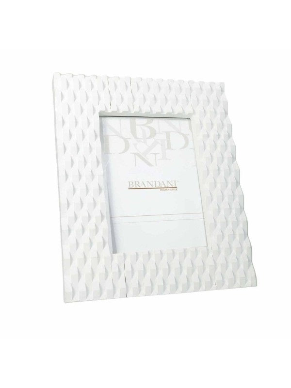 Portafoto glam bianco int.10x15 poliresina