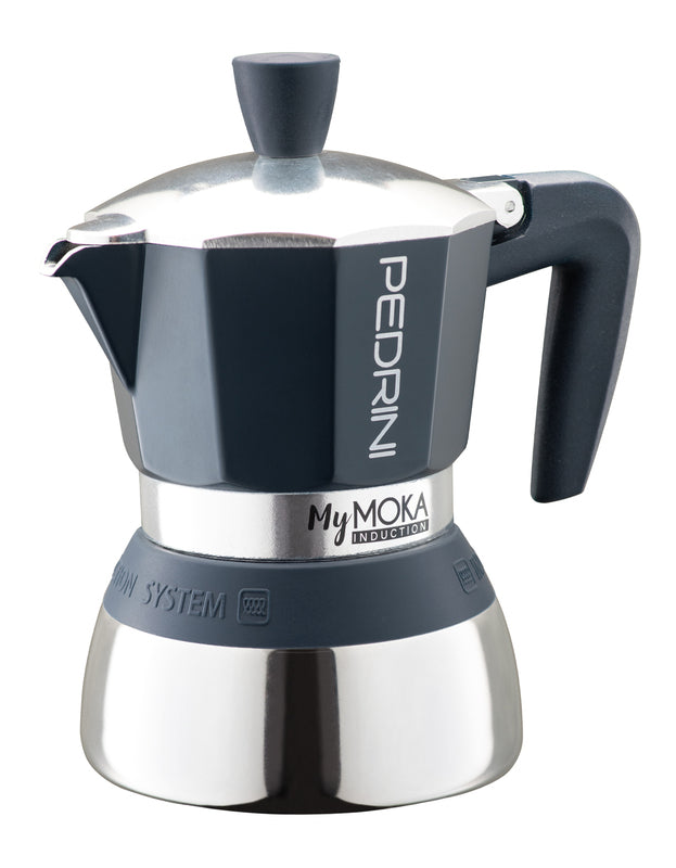 Caffettiera my moka induzione 2tz con fascia blu